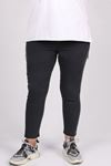 9109 Plus Size Elastic Waist Skinny Leg Jeans - Navy Blue