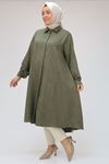 38038 Large Size Mevlana Airobin Shirt Tunic-İndigo