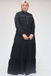 38038 Large Size Mevlana Airobin Shirt Tunic-İndigo