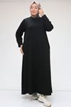 42031 Plus Size Oysho Dress with Pocket Pat - Black